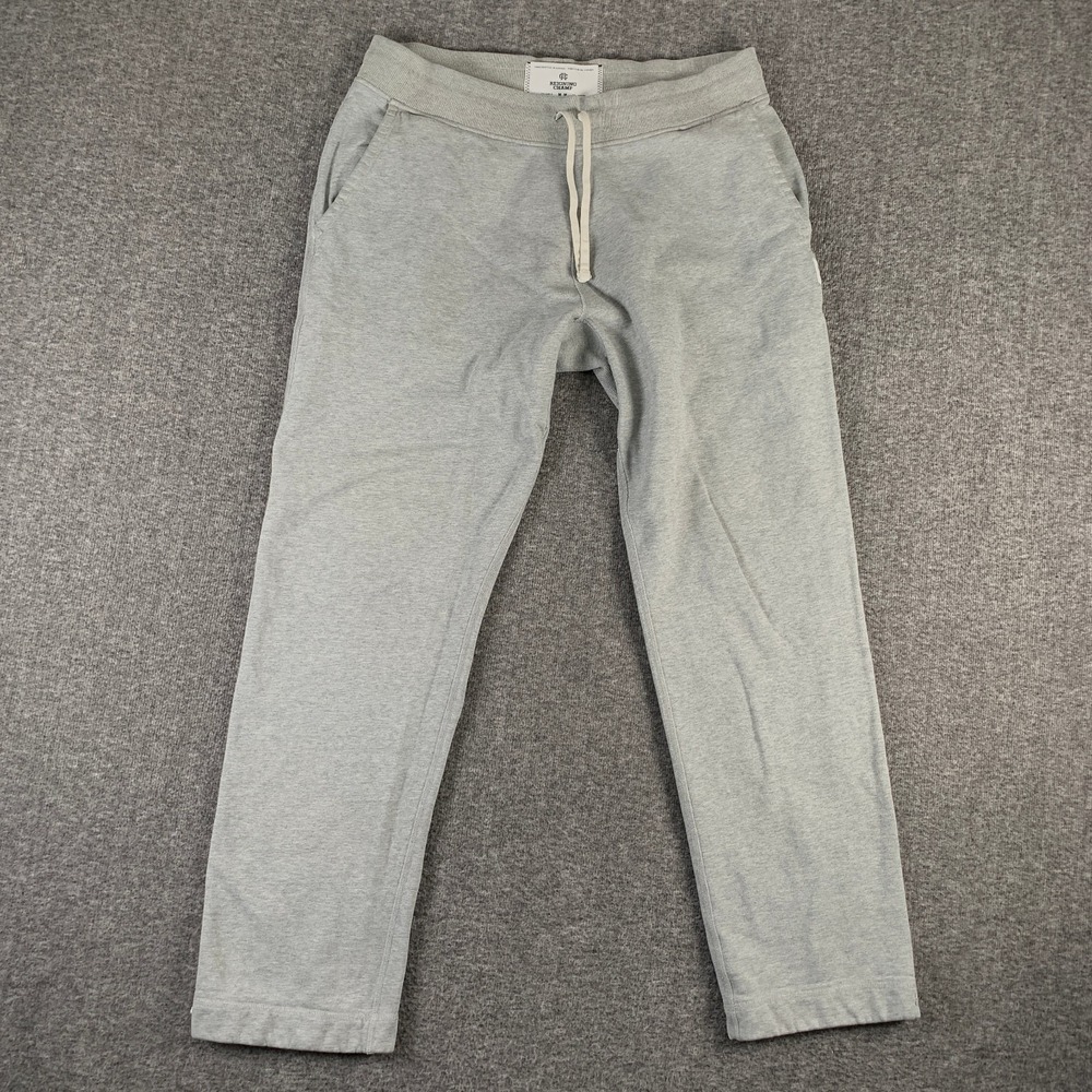 Reigning Champ Sweatpants Men Medium Gray Drawstring Stretch